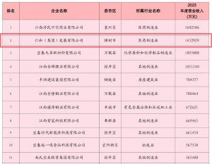 仁和集團榮登2024宜春民營企業(yè)百強榜第二